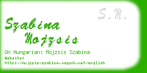 szabina mojzsis business card